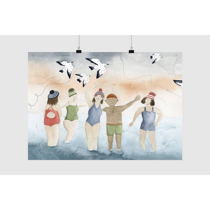 Stampa della squadra in acqua fredda, poster di nuoto selvaggio, Wild per la vendita all'ingrosso da parte di Hannahs Firlefanz