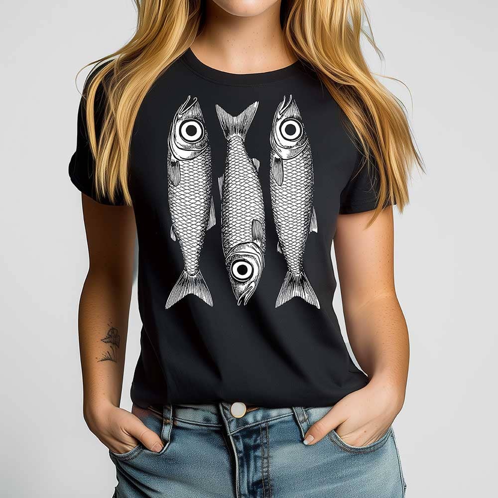 Loftipop - Wholesale T-Shirt (Graphic) - Unisex - Sardines Tinned Fish Tshirt, Coastal Ocean Beach Tee 3