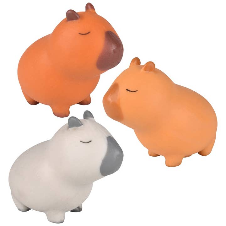Kelley and Company - Wholesale Fidget Toy - Kids - Stretch Squish Capybara Fidget Toy Display of 121