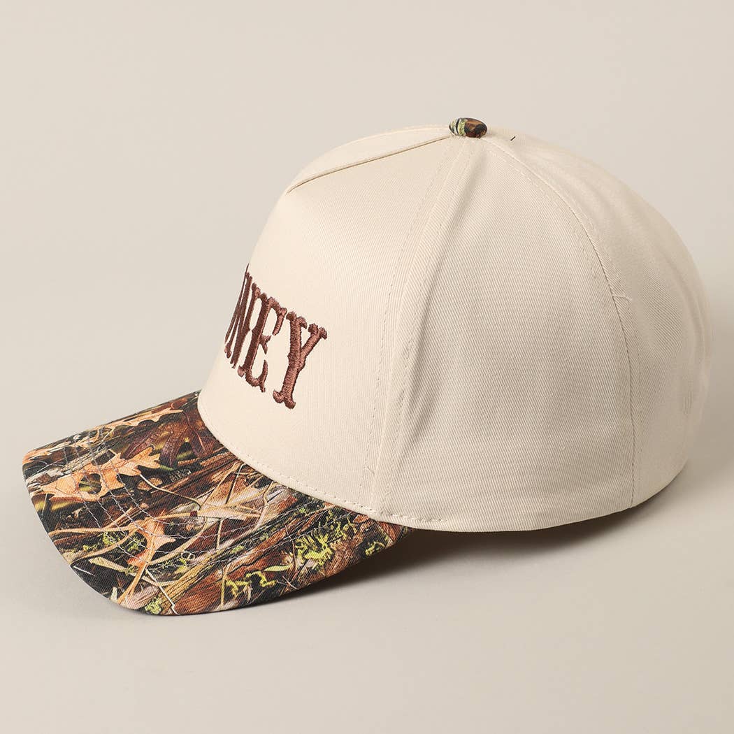 Fashion City - Wholesale Trucker Hat - Unisex - HONEY Lettering Embroidery Camo Two-Tone Cap18