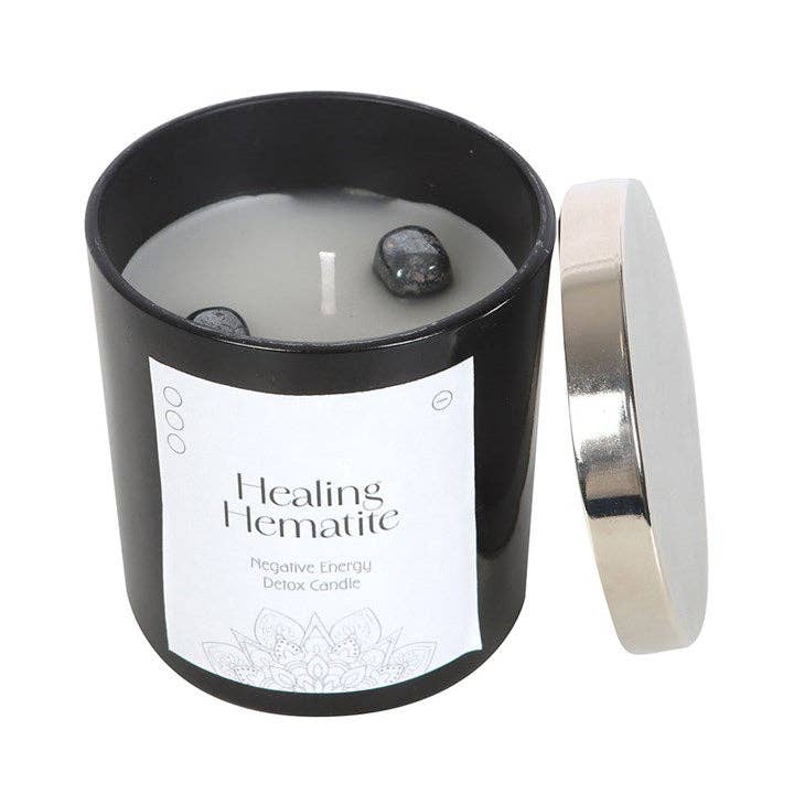 Something Different Wholesale - Wholesale Jar/Filled Candle - Healing Hematite Detox Candle2