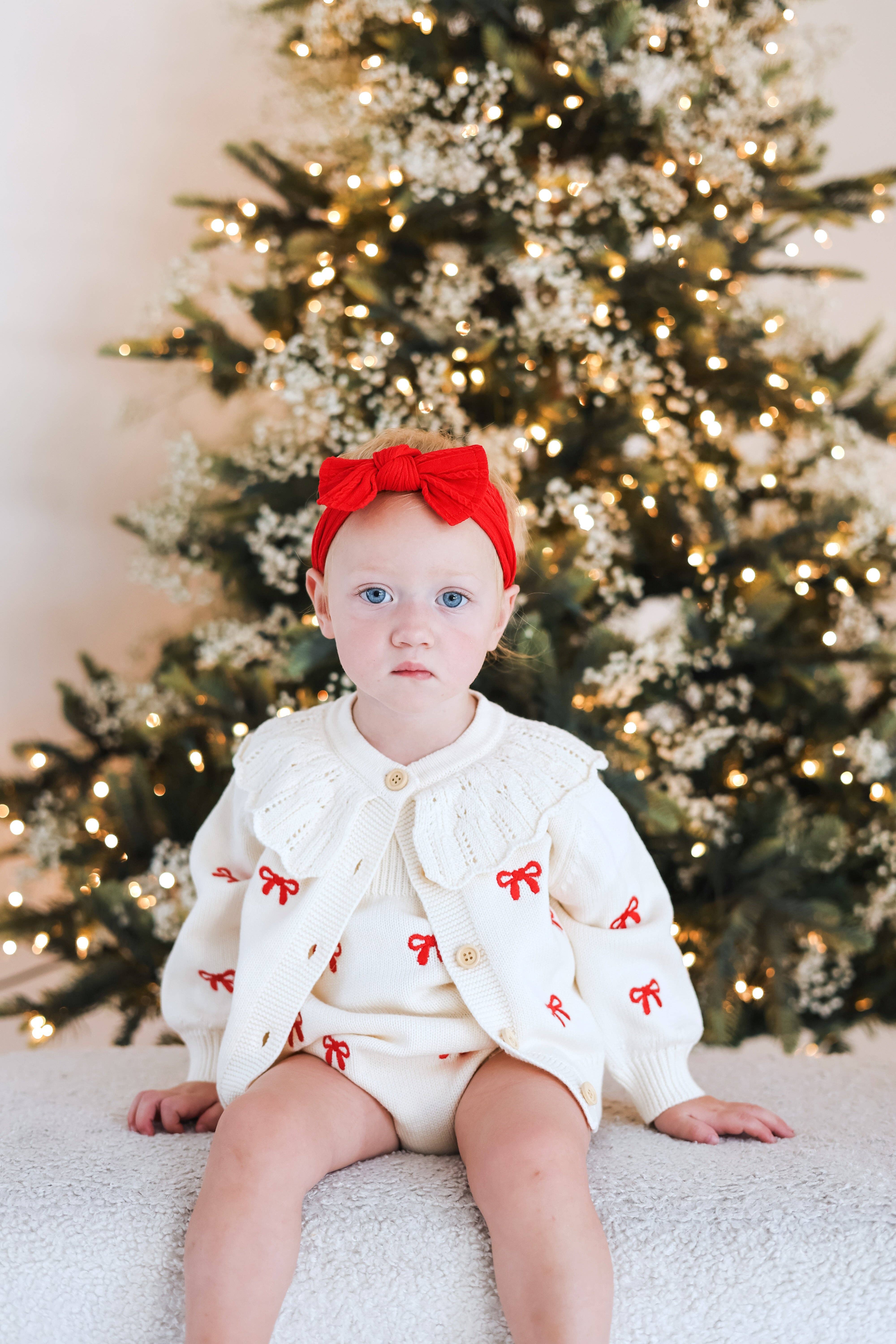 Celebrate Your Tribe - Wholesale Cardigan - Baby - Red Bow Cardigan3