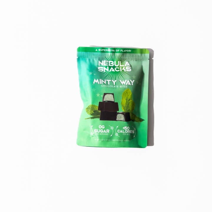 Minty Way Filled Dark Chocolate Bites for wholesale by Nebula Snacks