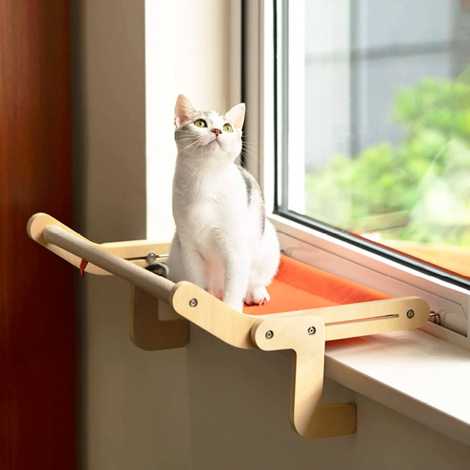 Robud & Mewoofun Official Store - Wholesale Pet Bed - Cat/Dog - Mewoofun Cat Pet Window Wooden Component Bed Hanging Cotton6