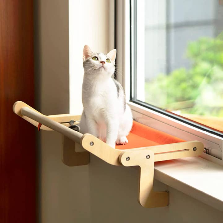 Robud & Mewoofun Official Store - Wholesale Pet Bed - Cat/Dog - Mewoofun Cat Pet Window Wooden Component Bed Hanging Cotton6