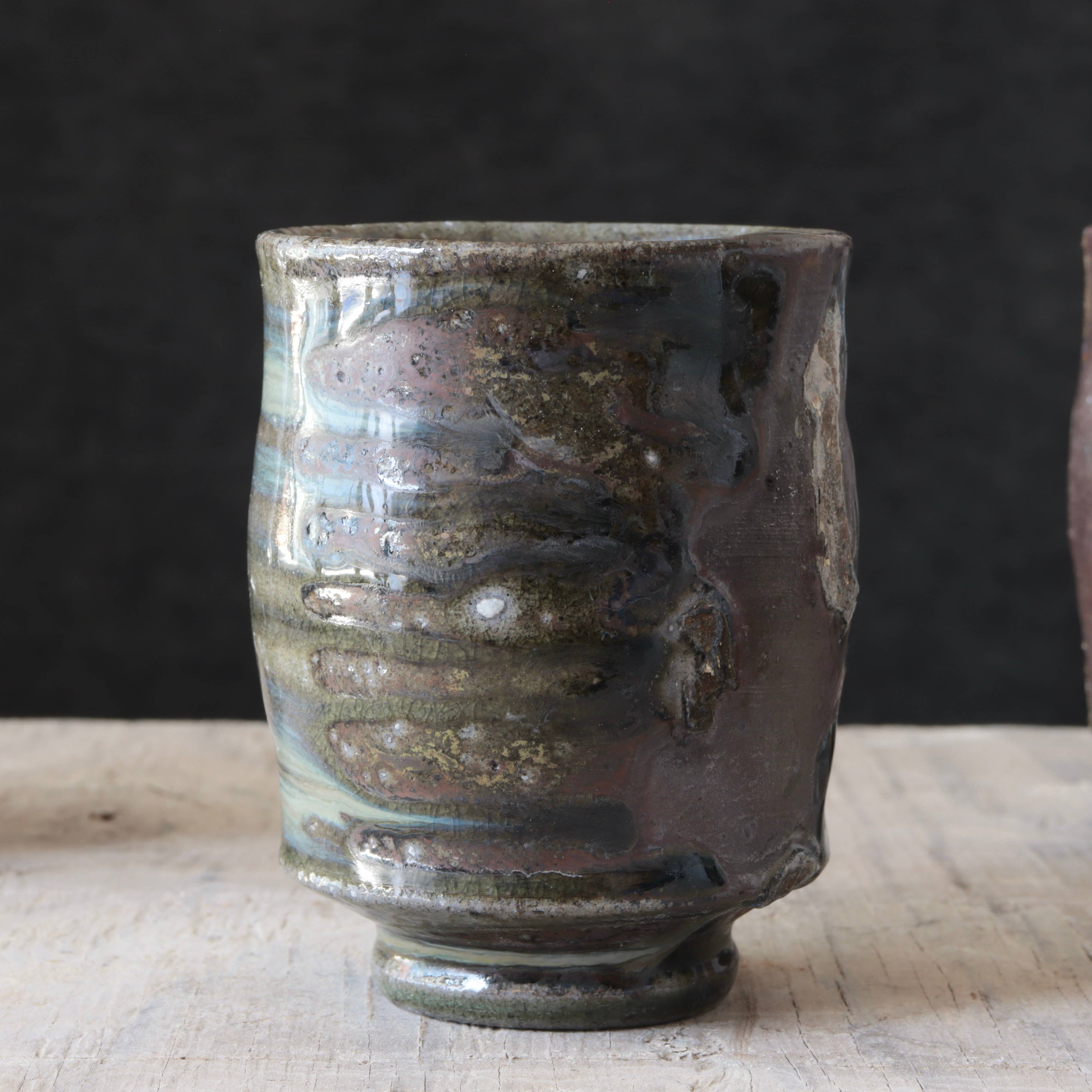 Matt Fishman Pottery - Wholesale Coffee Mug - Wild Clay Drippy Soda Fired Cups 3