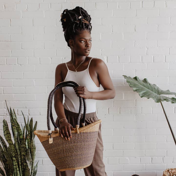 Big Blue Moma - Wholesale Beach Bag - Shoulder Shopper - Natural Palette