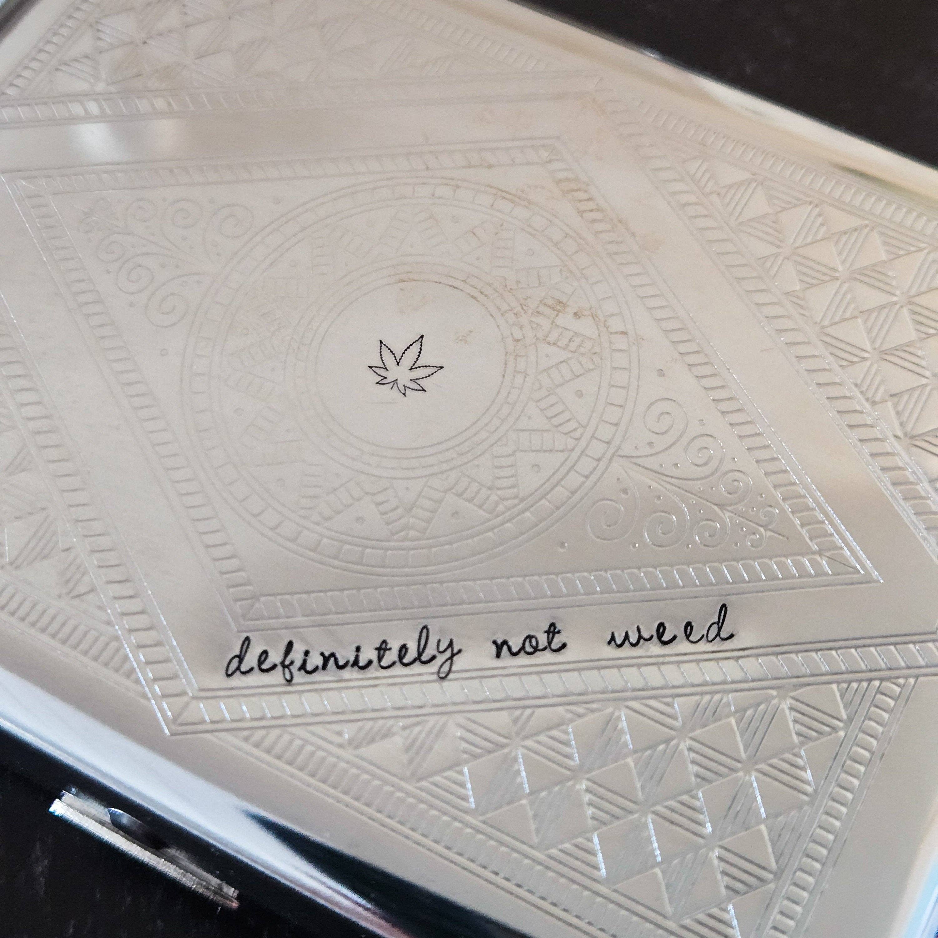 Salt and Sparkle - Wholesale Cigarette Case - Definitely not Weed Funny Metal Case4