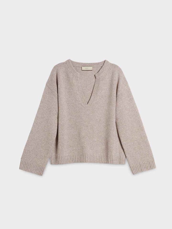 Diepe-Hals Kasjmier Trui voor wholesale door Spoon