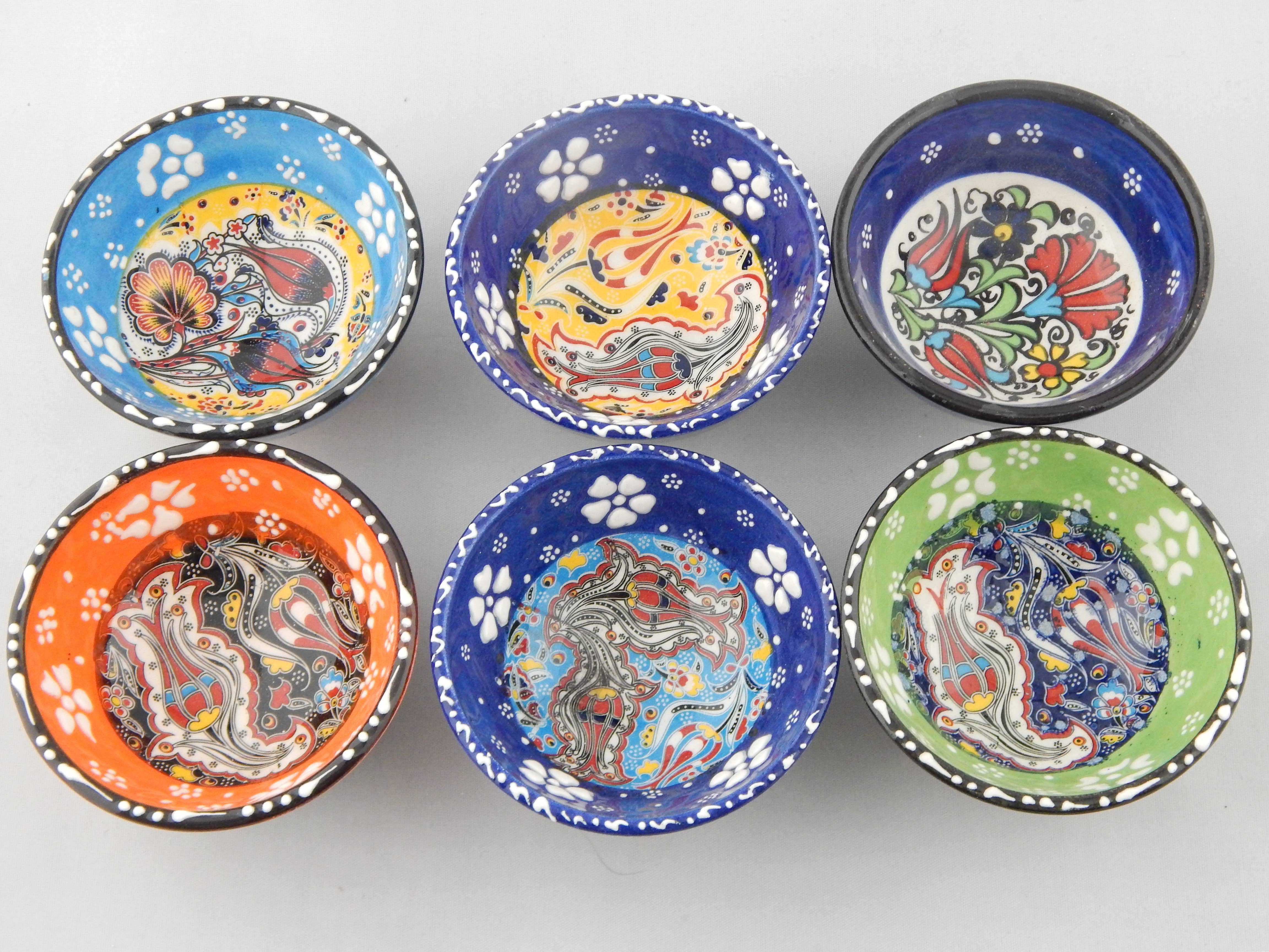 Vintage Pillows Store - Wholesale Serve Bowl - 6 x Hand Painted Mezze Tapas Bowls1