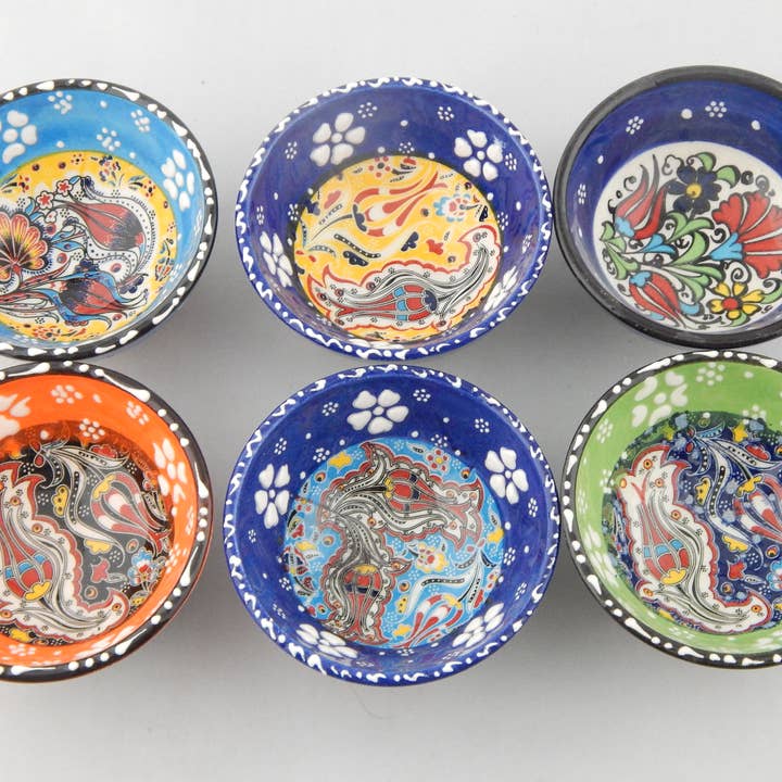 Vintage Pillows Store - Wholesale Serve Bowl - 6 x Hand Painted Mezze Tapas Bowls1