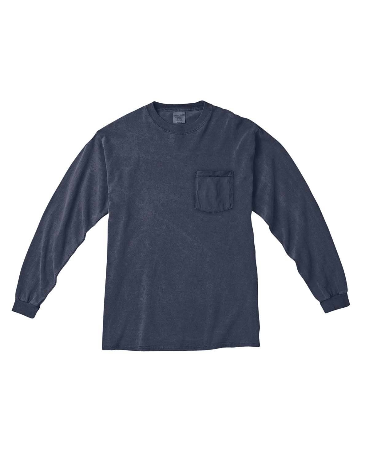 Total Apparel - Wholesale T-Shirt - Men's - Comfort Colors Garment-Dyed Long-Sleeve Pocket T-Shirt C441024