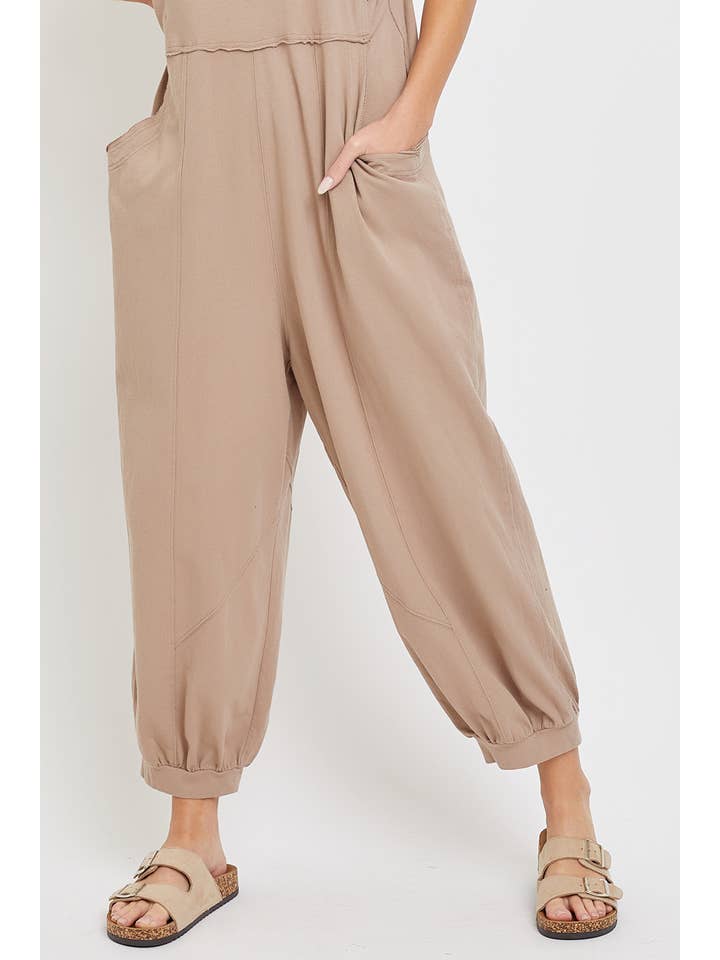 Sweet Lovely by Jen - Wholesale Jumpsuit - Women's - COTTON WASHED SLOUCHY JUMPSUIT2