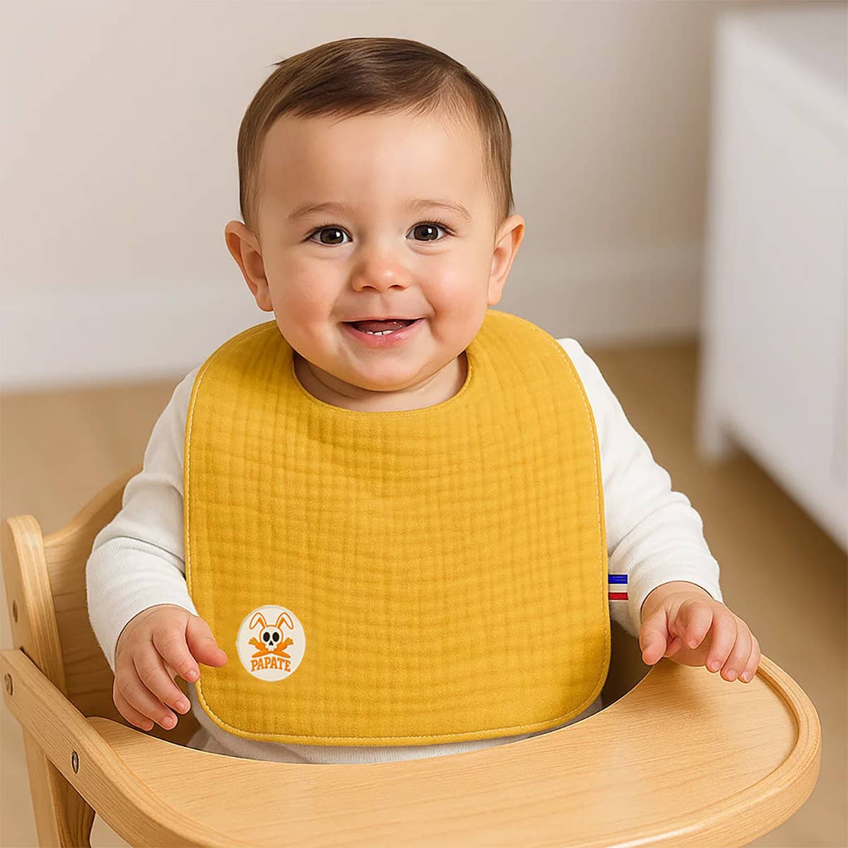 PAPATE - Wholesale Bib - Baby - Organic Cotton Bib - Honey3