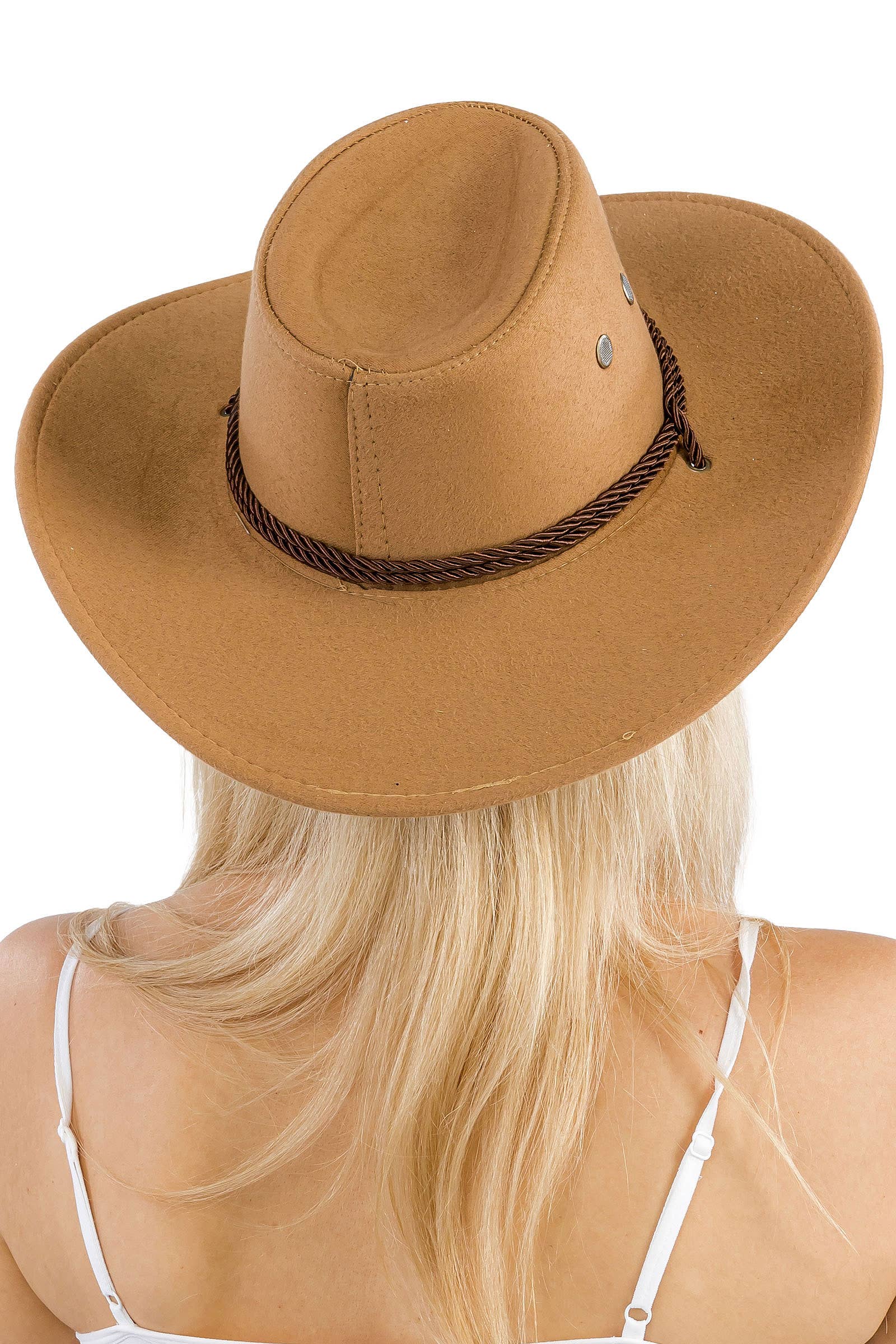 Cap Zone – wholesale Cowboy Hat – Women’s – Classic Vegan Nubuck Leather Western Cowboy Hat9
