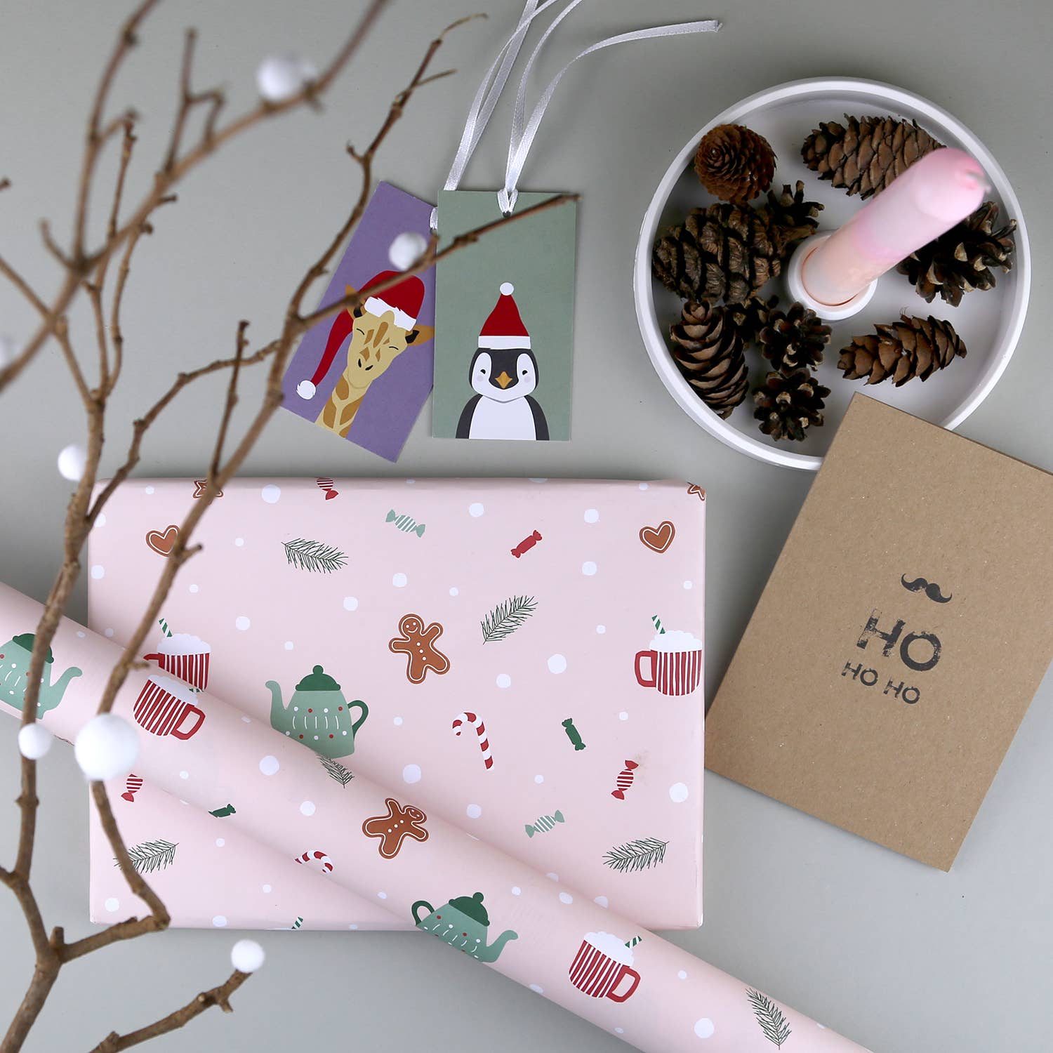 Kunst an Papier - Wholesale Flat Wrap - Olaf gingerbread wrapping paper6