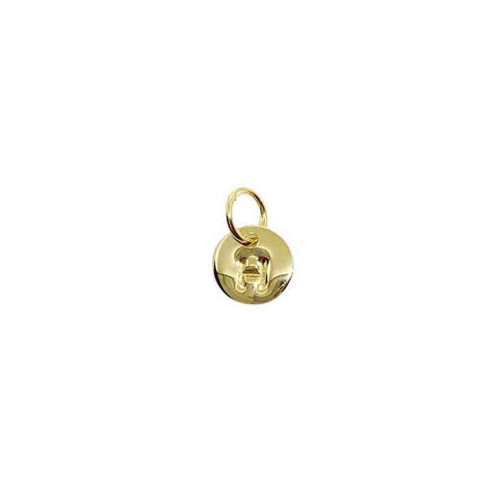 GoldFi - Wholesale Individual Charm/Pendant - Stamped Tiny Initial Letter Charm in 18k Gold Filled Complete Alphabet6