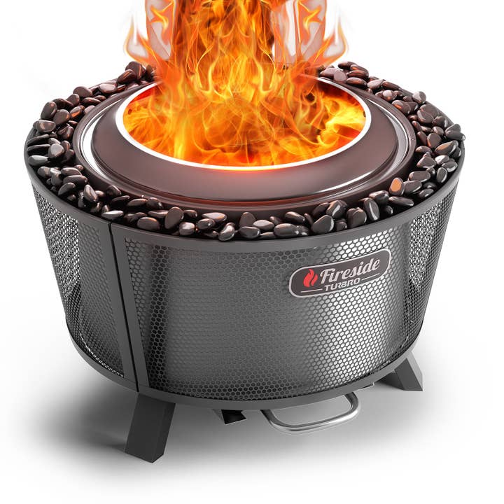 TURBRO - Vente Foyer - Foyer extérieur Fireside Pluto R29 - Peint en noir1