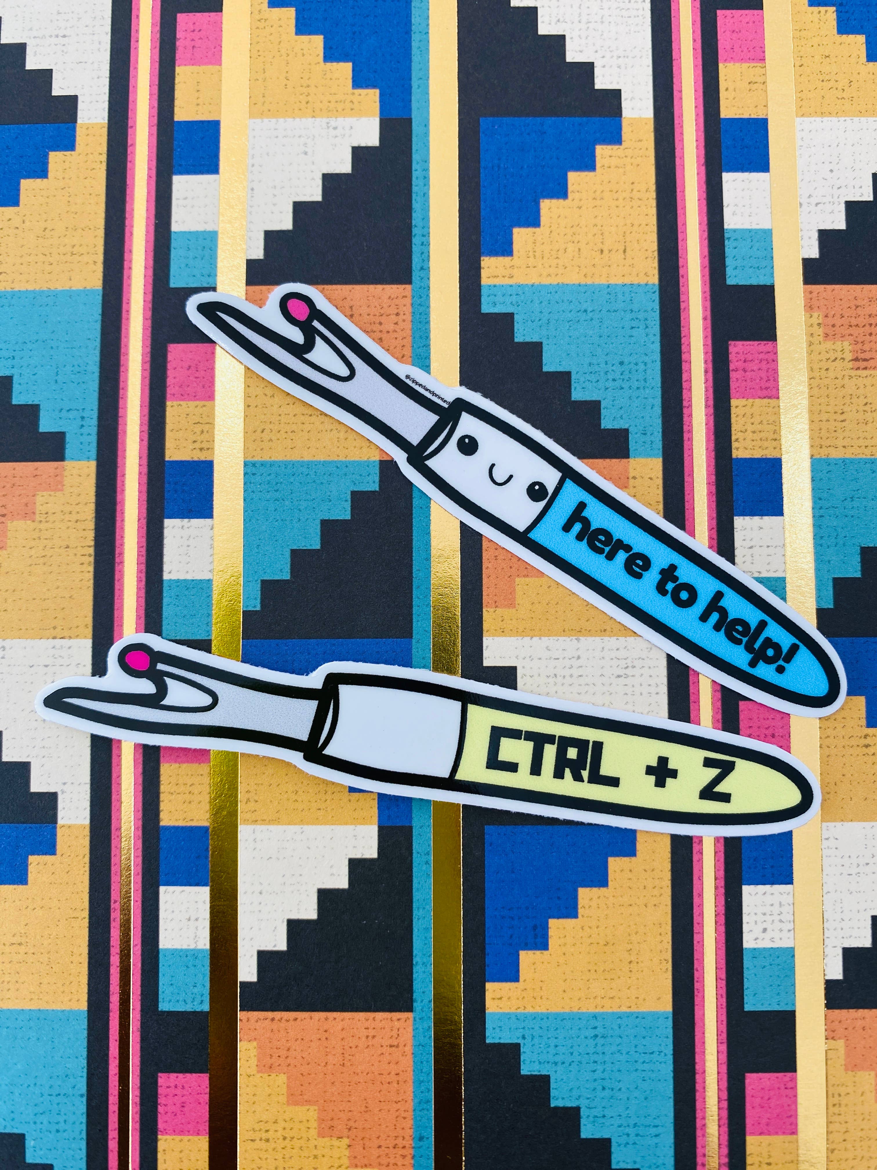 Zipped & Printed - Wholesale Phone & Laptop Stickers - Here to Help Sewing and Quilting Notions Sticker2