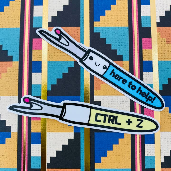 Zipped & Printed - Wholesale Phone & Laptop Stickers - Here to Help Sewing and Quilting Notions Sticker2