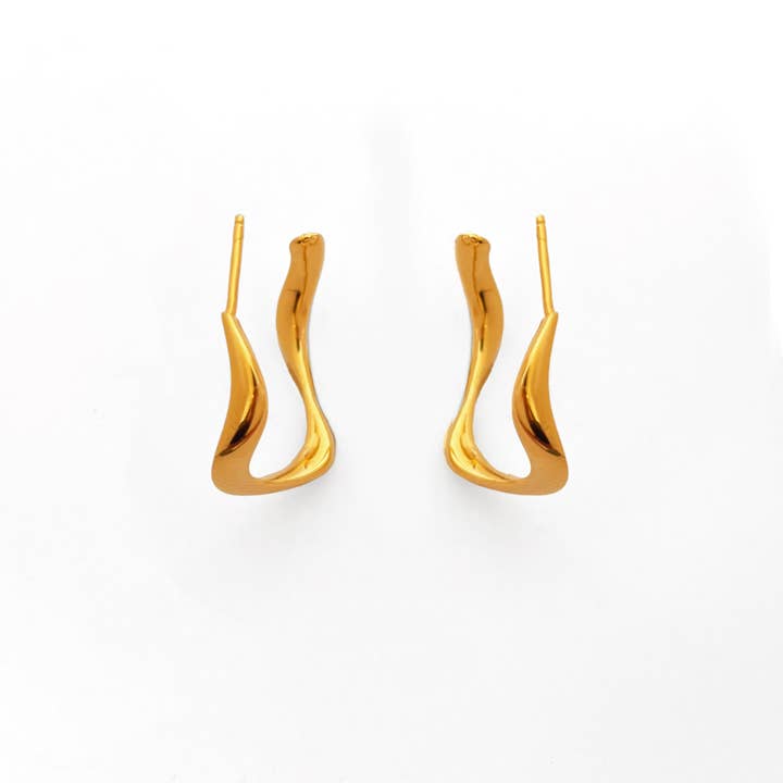 Love Lori Michelle Jewelry - Wholesale Hoop Earrings - Ribbon Wave Hoop Earrings3