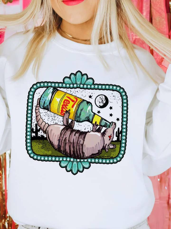 THE LATTIMORE CLAIM - Wholesale Graphic Sweatshirt - Women's - Topo TX Armadillo- Tee OR Sweatshirt1