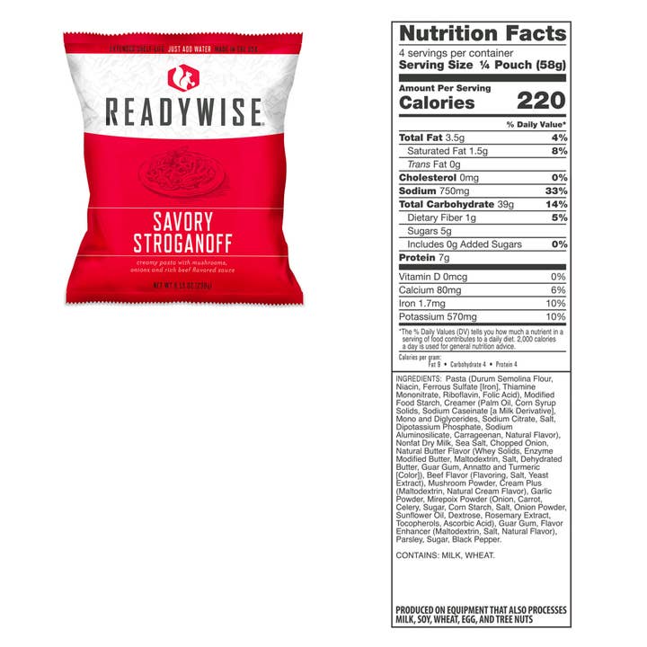 Ready Wise - Wholesale Food Storage Container - 7 Day Emergency Dry Bag 60 Servings Breakfast and Entrée Gra