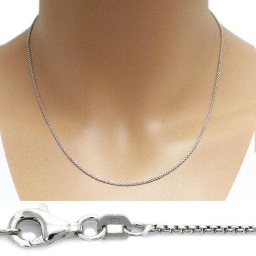 Sterling Silver Rhodium Round Box Chain 1.5MM (150 Gauge) for wholesale by Atlanta Jewelers Supply
