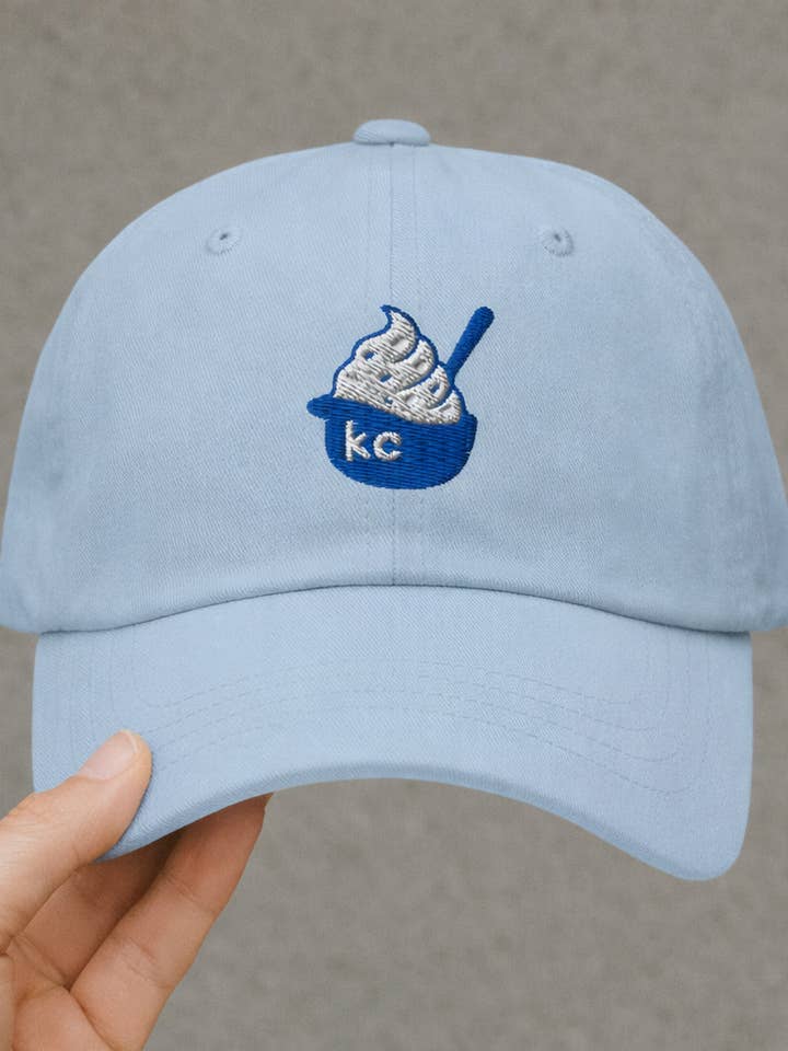 Kansas City Ice Cream KC Embroidered Baseball Hat for wholesale by Thread Friday