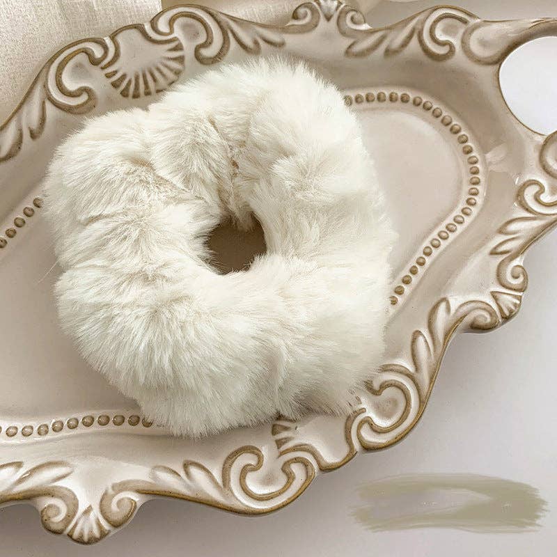 AK Brand – wholesale Scrunchie - Women’s – Cream and White Colored Scrunchy Variety6