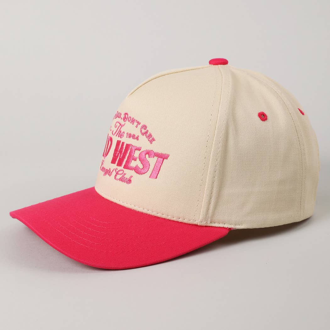 Fashion City - Vente Casquette de camionneur – femme - Chapeau brodé du club de cowgirls du Far West aux cheveux en bataille14