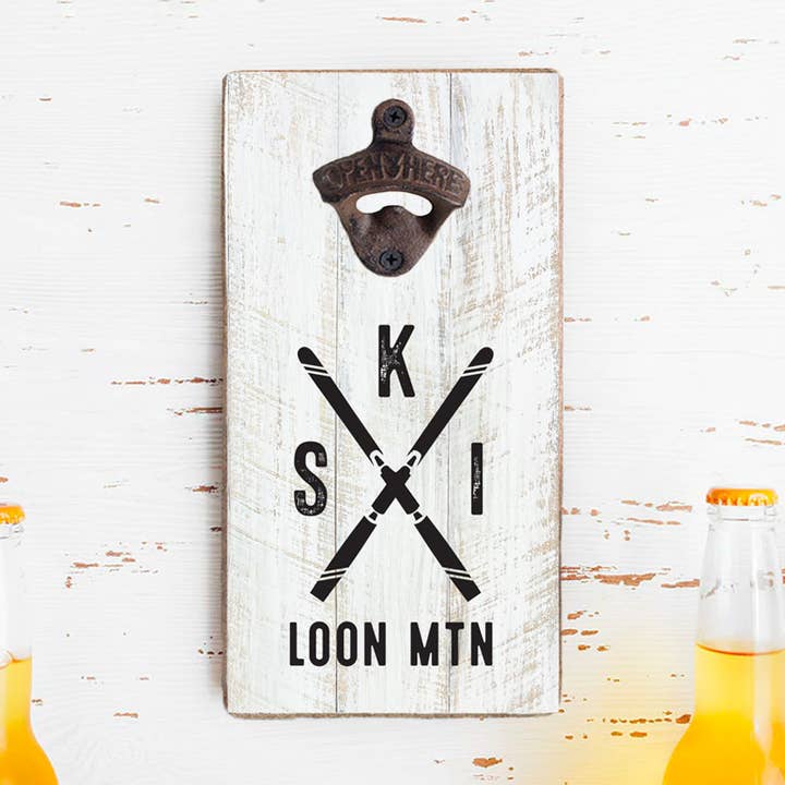 Abridor de garrafas de esqui personalizado por atacado de Rustic Marlin