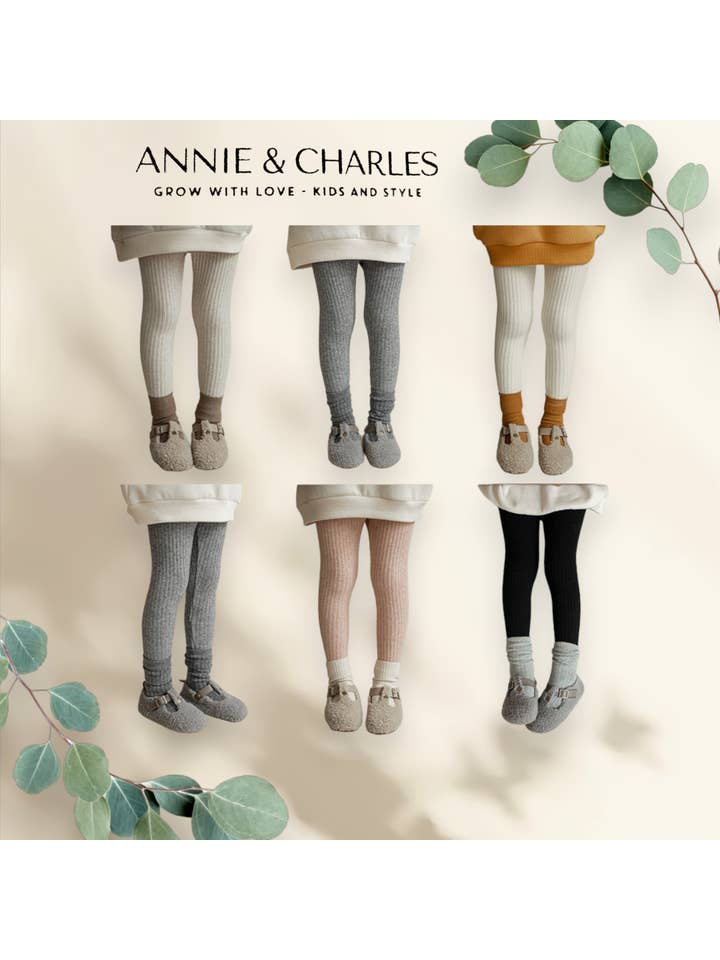 Annie & Charles - Wholesale Fashion Leggings - Kids - Annie & Charles® knitted rib leggings made from organic cotton1
