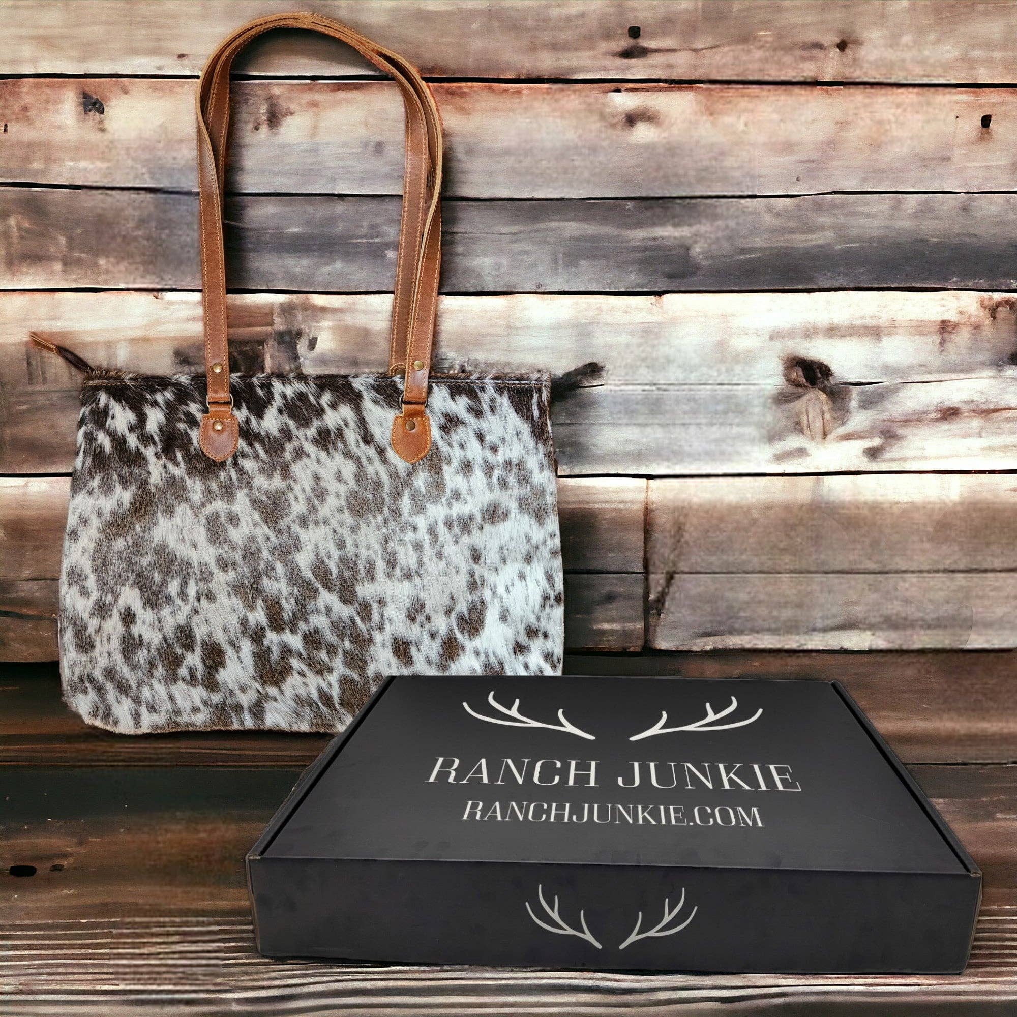 Ranch Junkie - Wholesale Tote Bag - Women's - Genuine Cowhide Large Tote Highlands Black Cowhide Tote6