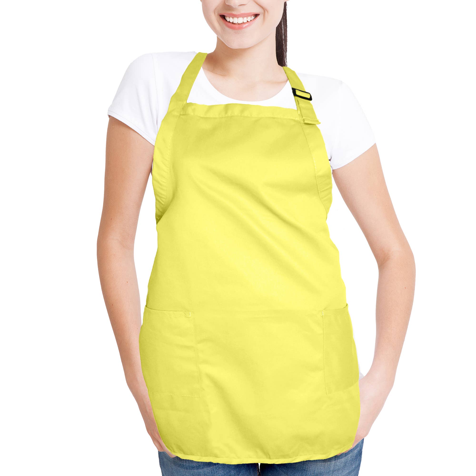 Dalix - Venta al por mayor Delantales - Delantal DALIX Restaurante Home Spun Spun Poli Algodón 2 Bolsillos16