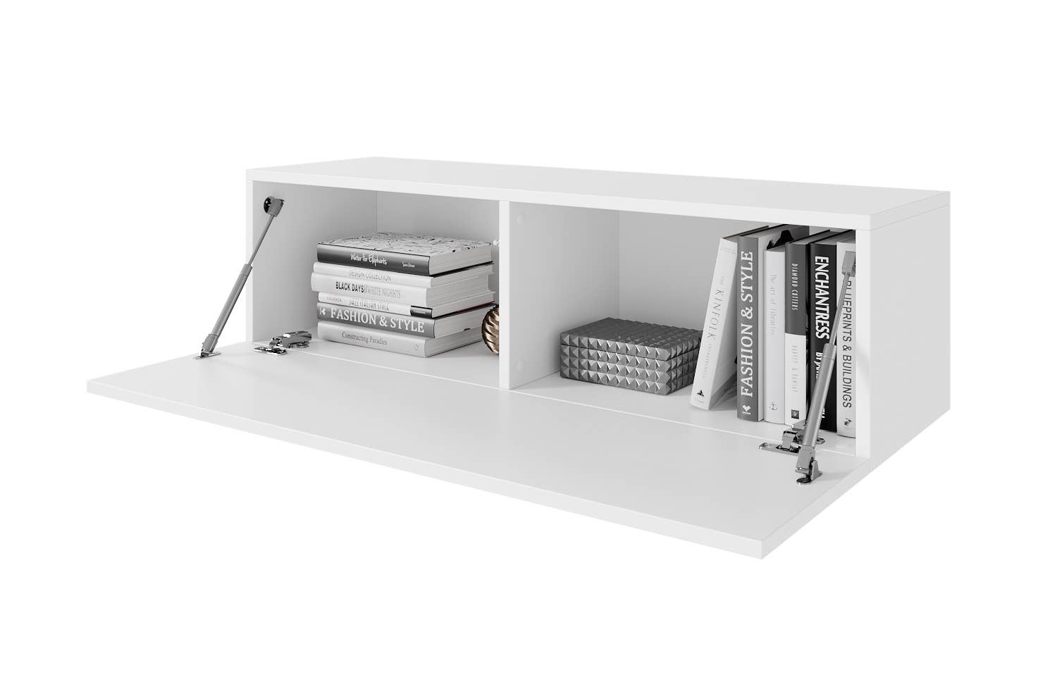 PLATAN ROOM - Wholesale Console Table - TV Cabinet TV Stand 105 cm Hanging or Standing White Gloss6