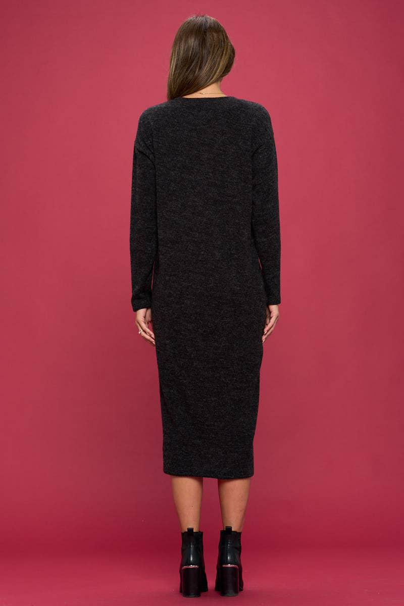 DK.CHARCOAL Robe pull extra-douce à col rond Made in USA en vente sur Faire2