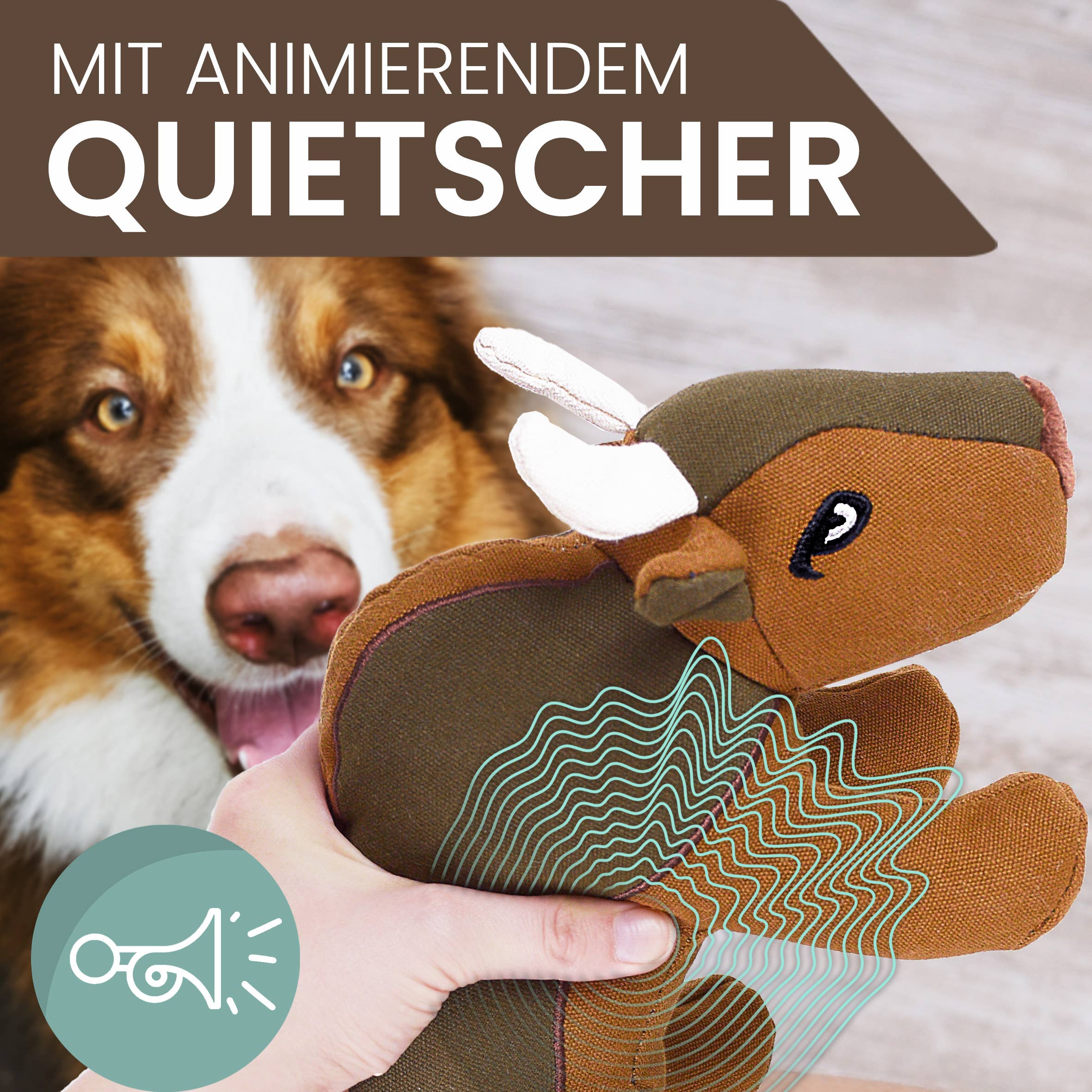 ne&no - Wholesale Pet Plush Toy - Dog - ne&no® Durable Dog Toy with Squeaker - Buffalo Billie2