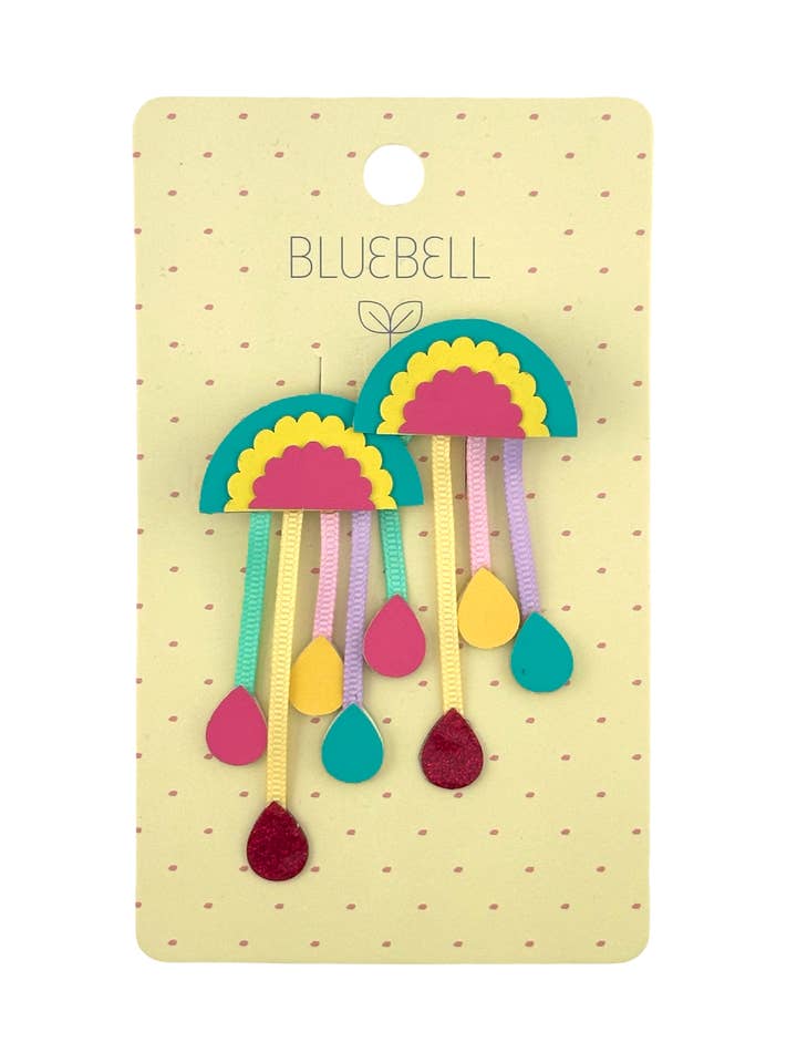 Rainbow Raindrop Clip for wholesale by Bluebell Petite