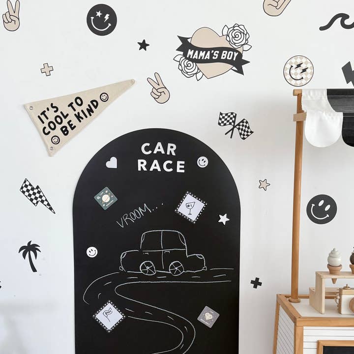 Cherrypick – Engroshandel Vægdekoration - Børn og baby – Skræl & Sæt Stofvægklistermærker - Drengeliv5