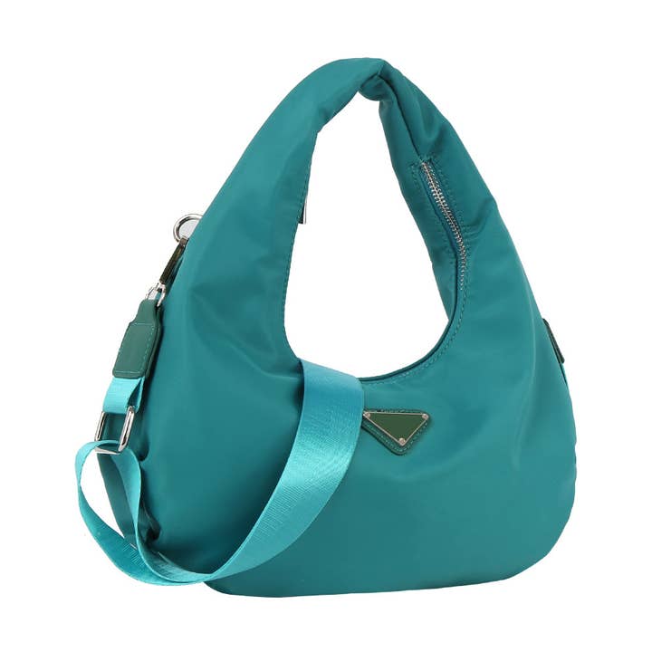 Modische Hobo-Tasche aus Nylon mit Umhängegurt für den Großhandel von Handbag Factory Corp