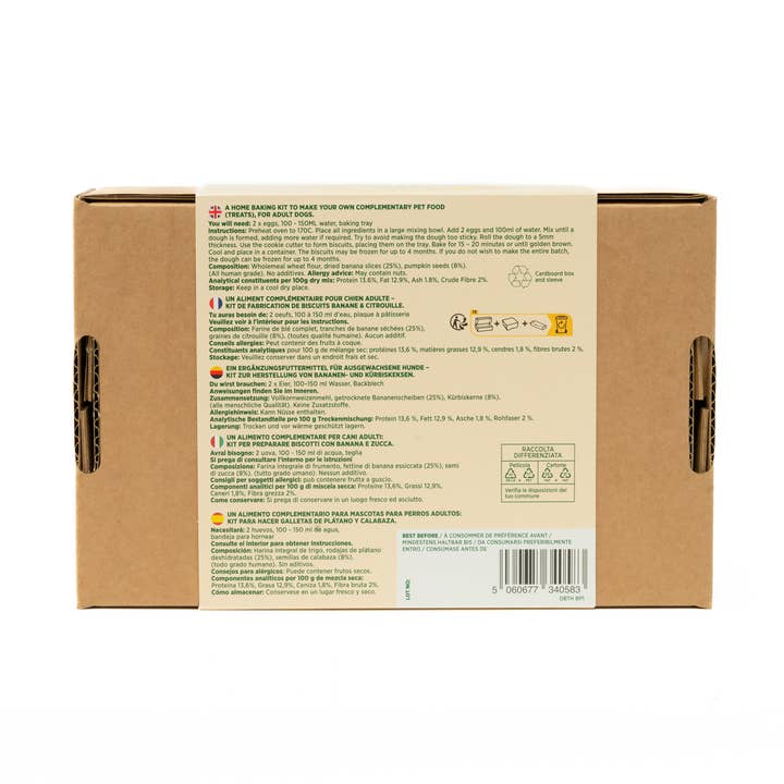 Dog By The Hob – wholesale Pet treats – Dog – Banana & Pumpkin Dog Cookie Making Kit (Dog By The Hob)4