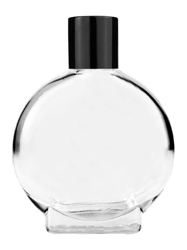 Clear Circle Glass Bottle with Short Metal Cap - 15ml for wholesale by Best Bottles