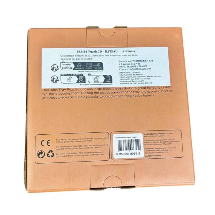 BASS&BASS - Wholesale Puzzle - Kids - 3D Wooden Puzzle Boat - Assemble & Stack13