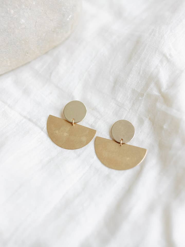 Brass Earrings No. 5 for wholesale by Found & Feral