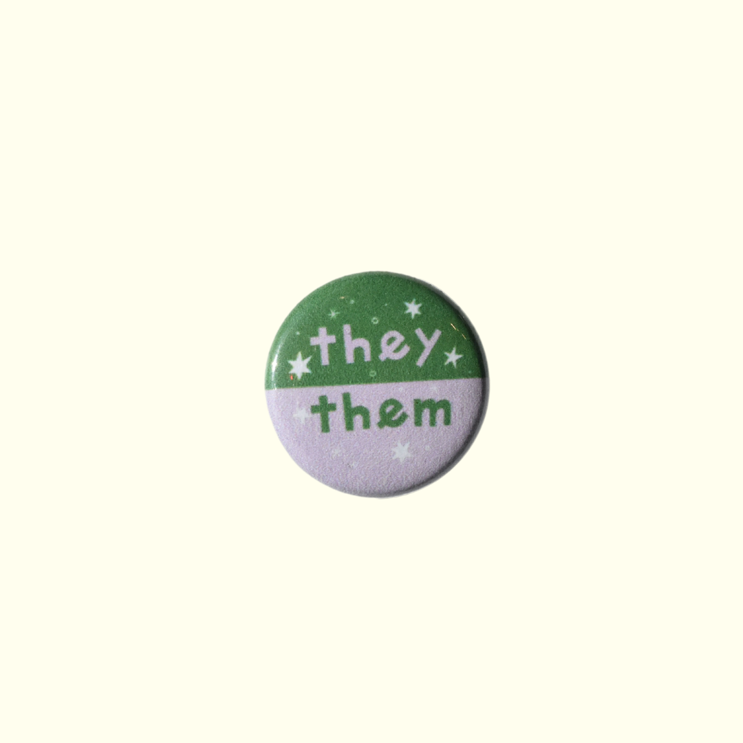 Riley Grae - Wholesale Lapel Pin/Button - Pronoun Pin They/Them1
