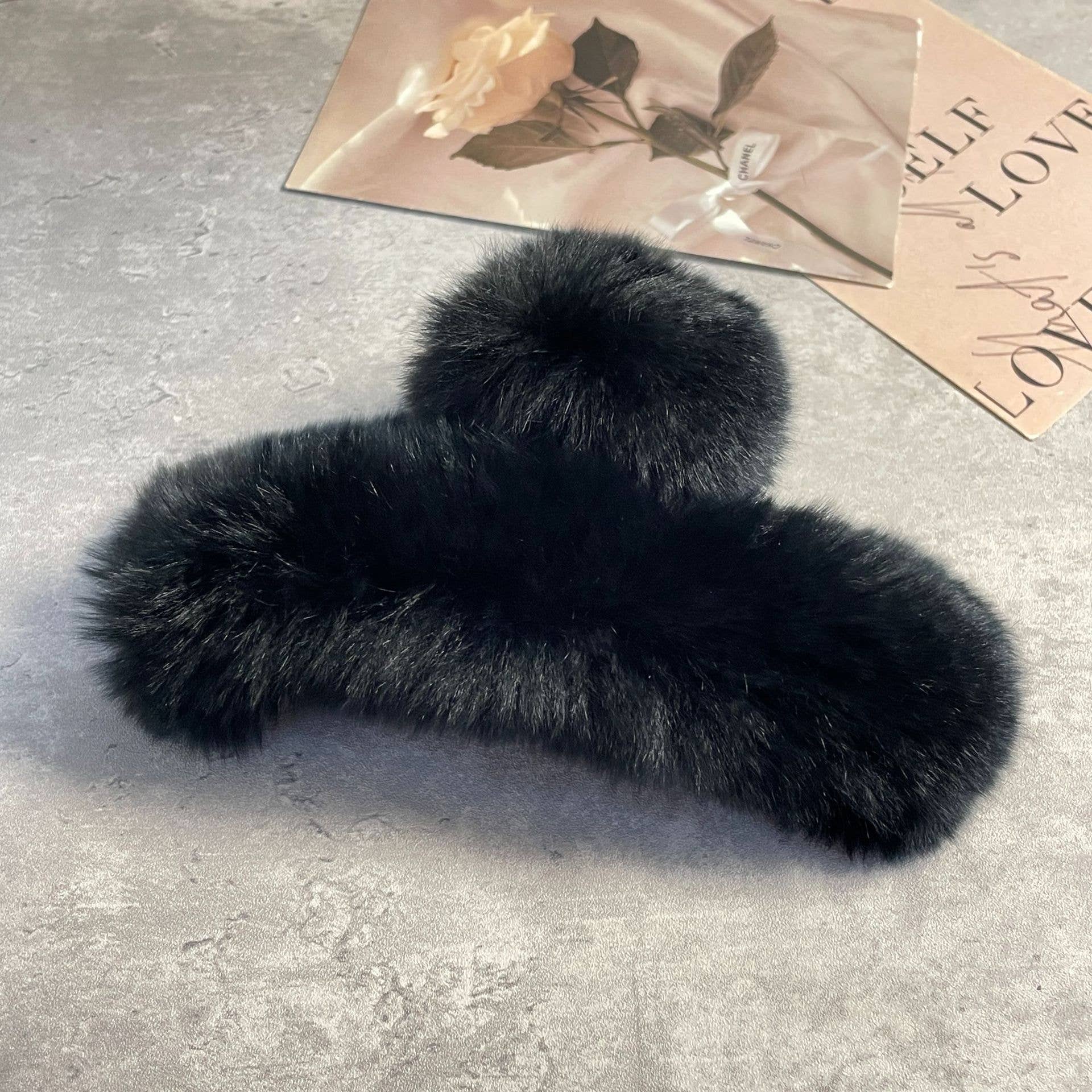 ACCITY - Wholesale Hair Clip - Women's - Rex Rabbit Fur Claws - Elegant Mixed Color Clips_CWASC159130