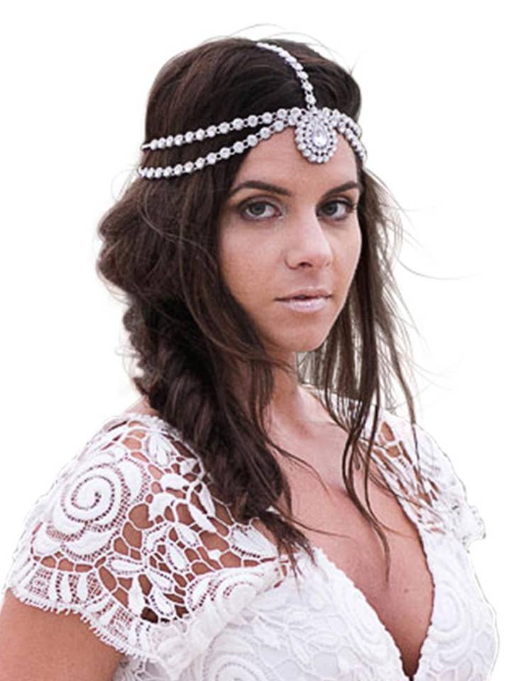 Serena Chaîne à tête argentée pour la vente par Bare Sandals