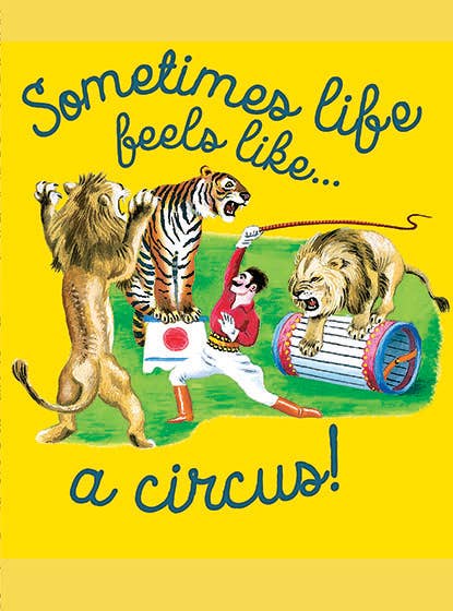 Laughing Elephant - Wholesale Thinking of You Card - Lions & Trainer - Thinking of You Card1