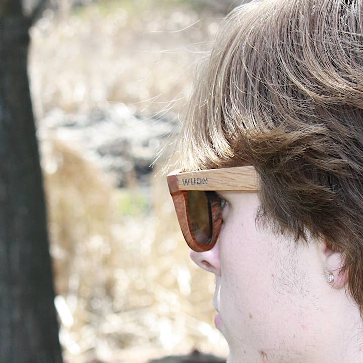 WUDN Handcrafted - Wholesale Sunglasses - Unisex - Real Zebra All Wood Jacks Sunglasses by WUDN18